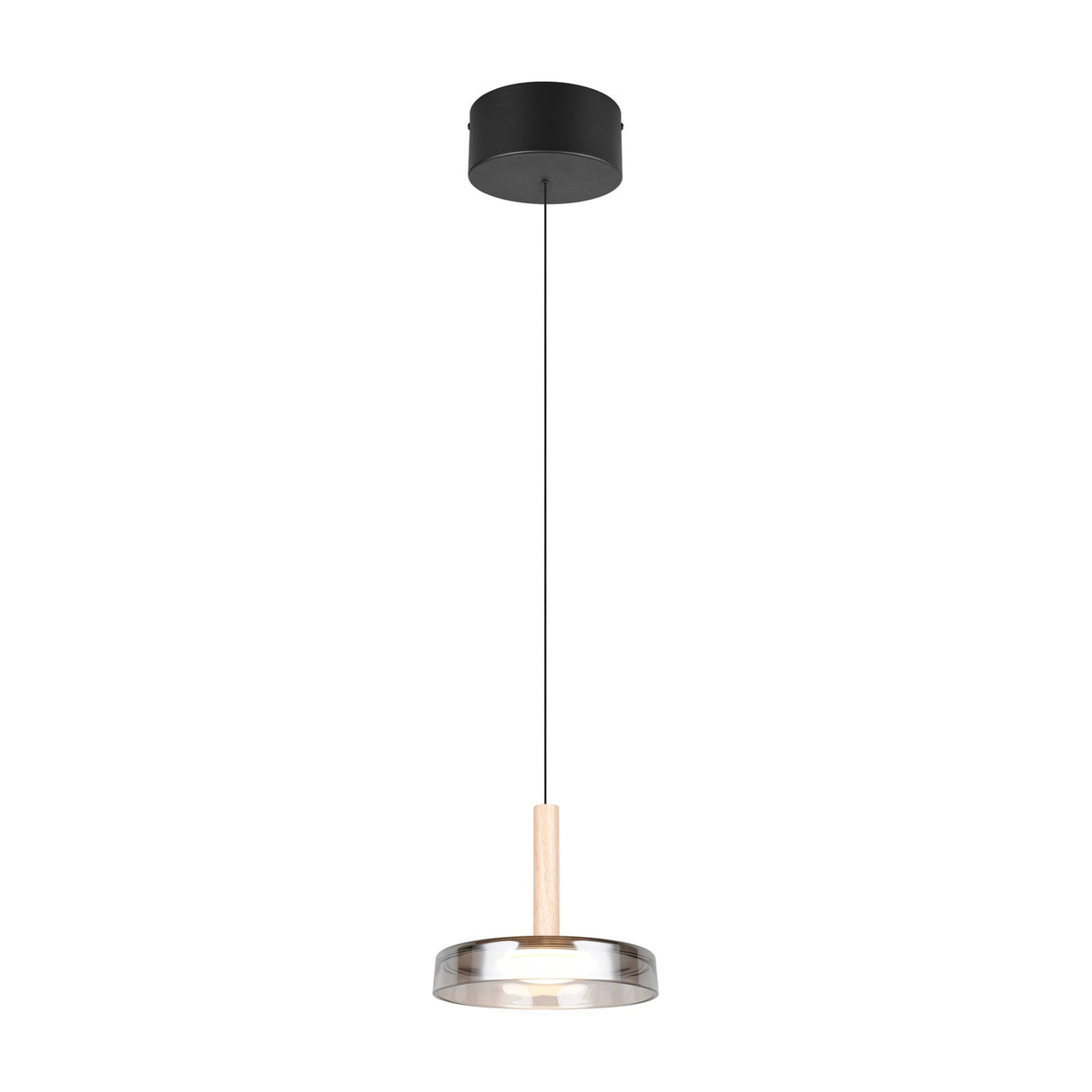 Celeste LED Glass Chandelier – Matt Black
