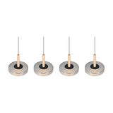 Celeste 4 Light LED Glass Chandelier – Matt Black