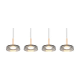 Celeste 4 Light LED Glass Chandelier – Matt Black