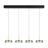 Celeste 4 Light LED Glass Chandelier – Matt Black