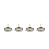 Celeste 4 Light LED Glass Chandelier – Matt Black