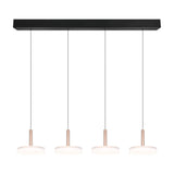 Celeste 4 Light LED Glass Chandelier – Coffee