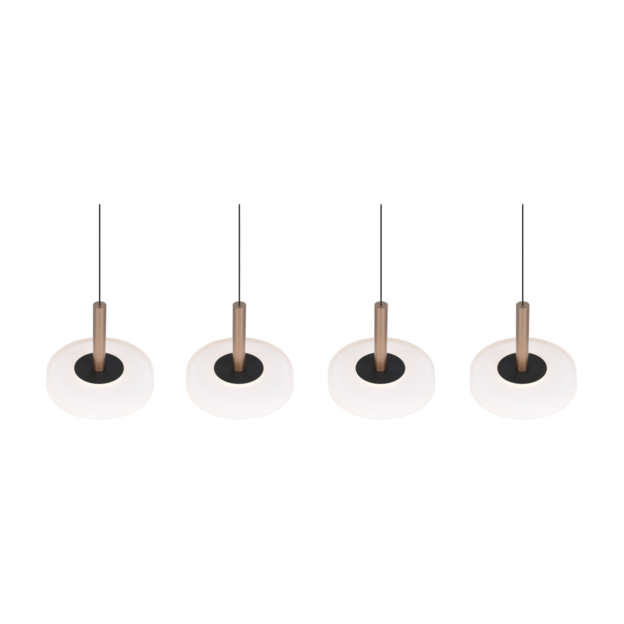 Celeste 4 Light LED Glass Chandelier – Coffee