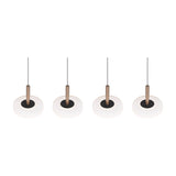 Celeste 4 Light LED Glass Chandelier – Coffee