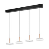 Celeste 4 Light LED Glass Chandelier – Coffee