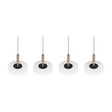 Celeste 4 Light LED Glass Chandelier – Coffee
