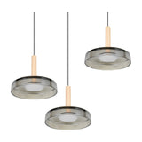 Celeste 3 Light LED Glass Chandelier – Matt Black