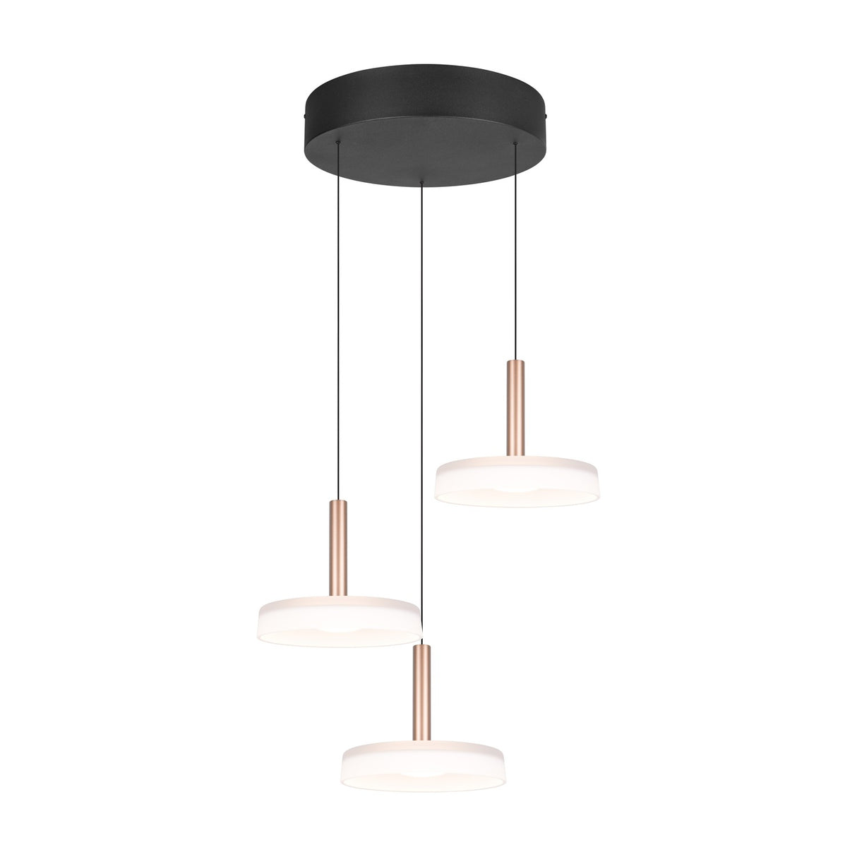 Celeste 3 Light LED Glass Chandelier – Coffee
