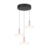 Celeste 3 Light LED Glass Chandelier – Coffee