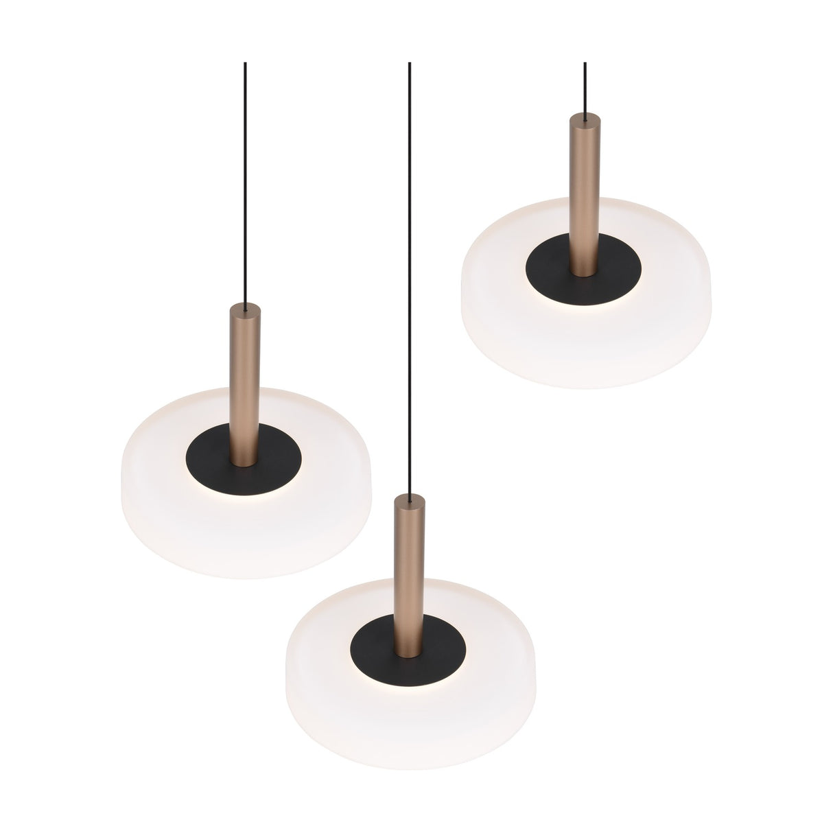 Celeste 3 Light LED Glass Chandelier – Coffee