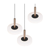 Celeste 3 Light LED Glass Chandelier – Coffee