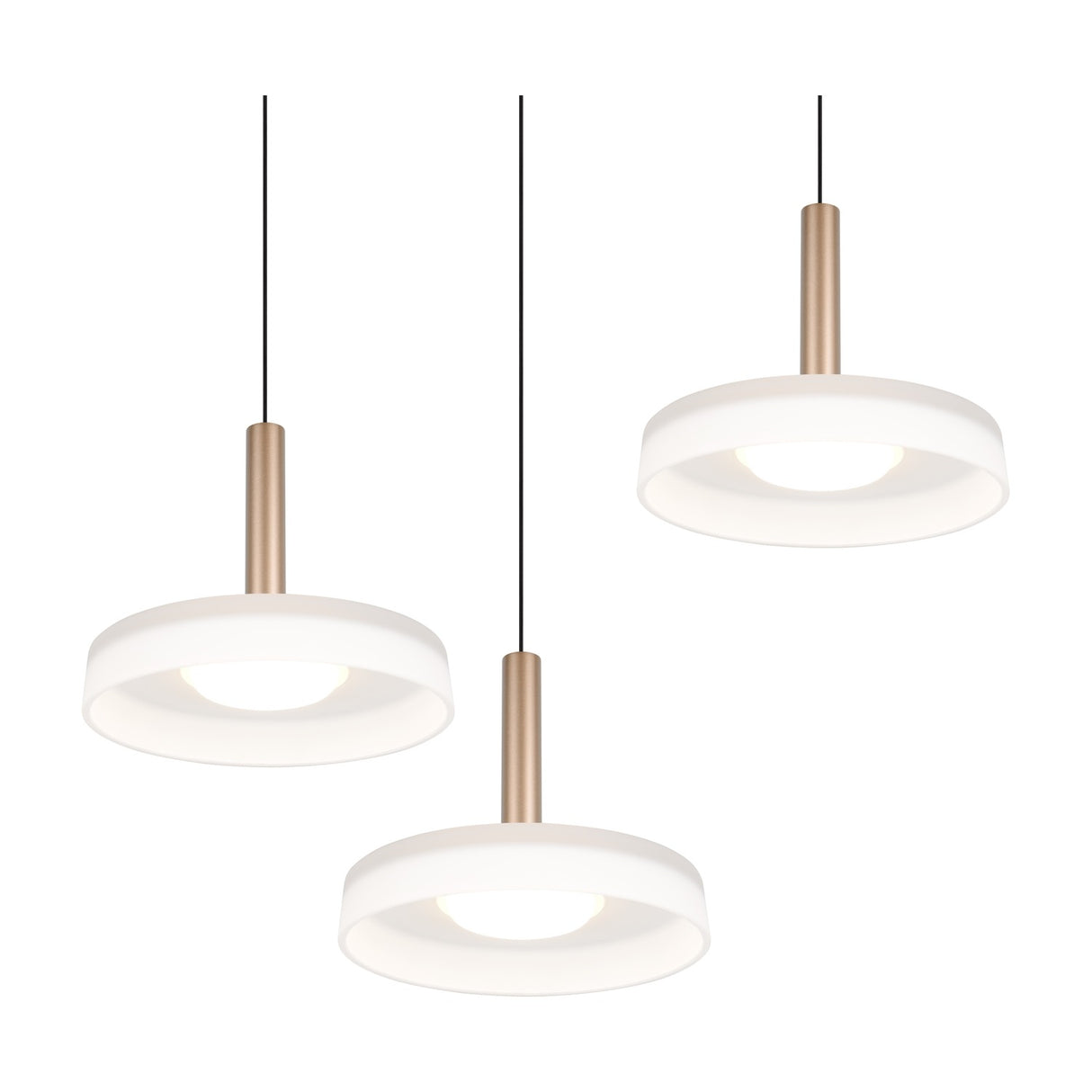 Celeste 3 Light LED Glass Chandelier – Coffee