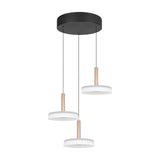 Celeste 3 Light LED Glass Chandelier – Coffee