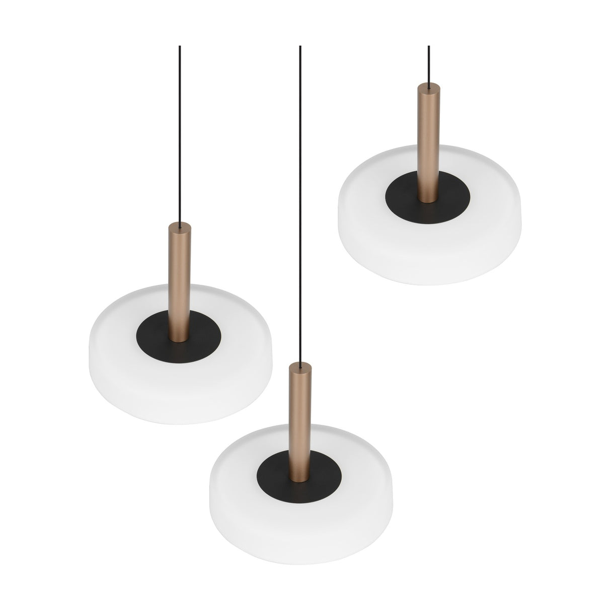Celeste 3 Light LED Glass Chandelier – Coffee