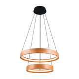 Lynwood 2 Light LED Ring Chandelier – Wood