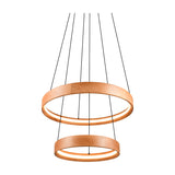 Lynwood 2 Light LED Ring Chandelier – Wood