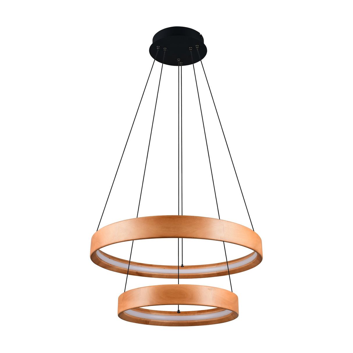Lynwood 2 Light LED Ring Chandelier – Wood
