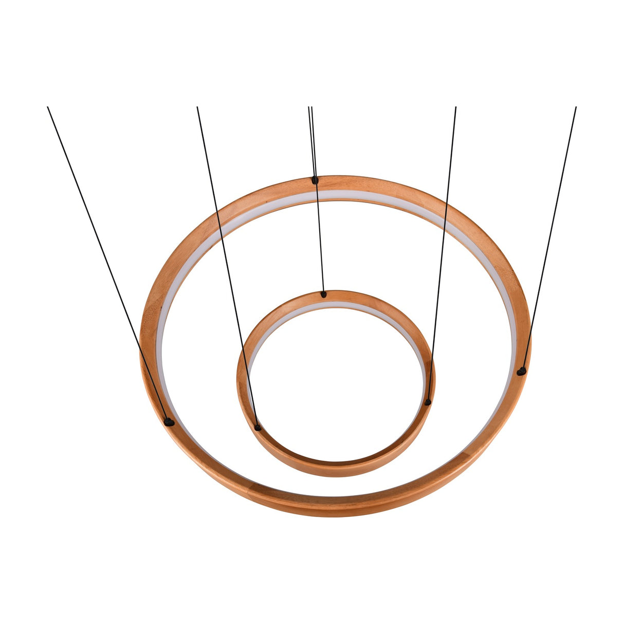 Lynwood 2 Light LED Ring Chandelier – Wood