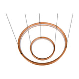 Lynwood 2 Light LED Ring Chandelier – Wood
