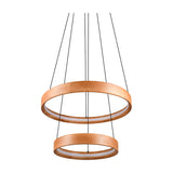 Lynwood 2 Light LED Ring Chandelier – Wood