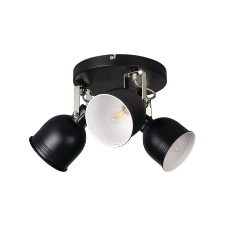 Derato 430x430 3 x E14 Round Ceiling Light - Black