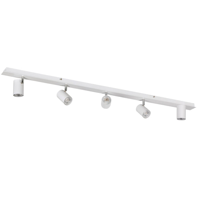 Evalo 1230x80 5-Light GU10 Bar Ceiling Light - White