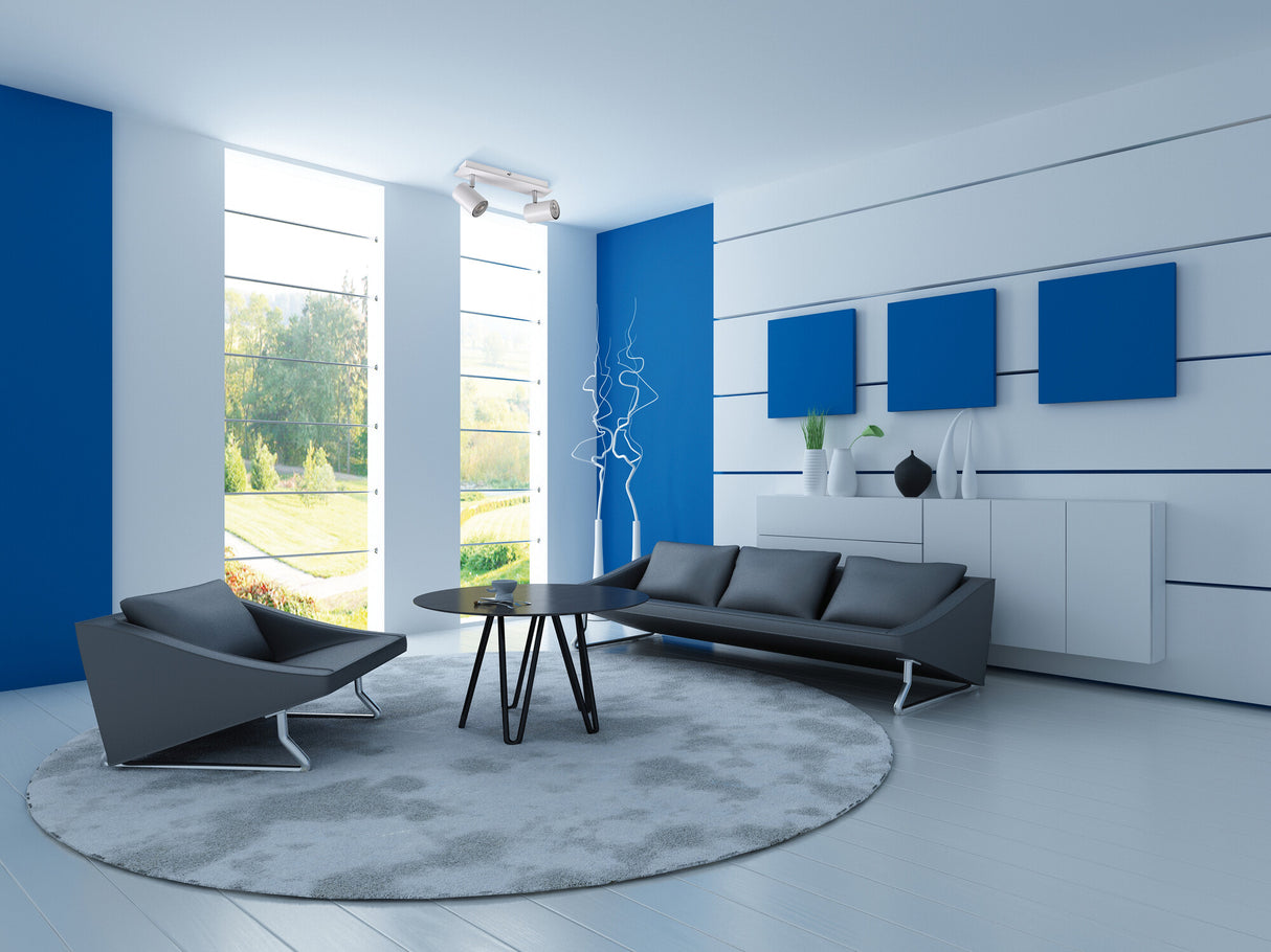 EVALO 290x80 2x GU10 Twin Spot Ceiling Light - White