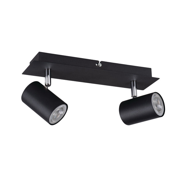 EVALO 290x80 2x GU10 Twin Spotlight - Black