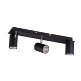 EVALO 450x80 3x GU10 Round Ceiling Light - Black