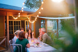 GRL 15M 15E27 Connectable Festoon Lights IP44 - Black