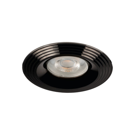 GU10 Recessed Downlight Round 68mm Cut-out 10W max - Black Chrome