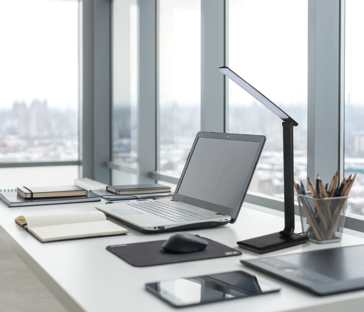 PREDA LED 7.3W Desk Lamp Colour Selectable - Black
