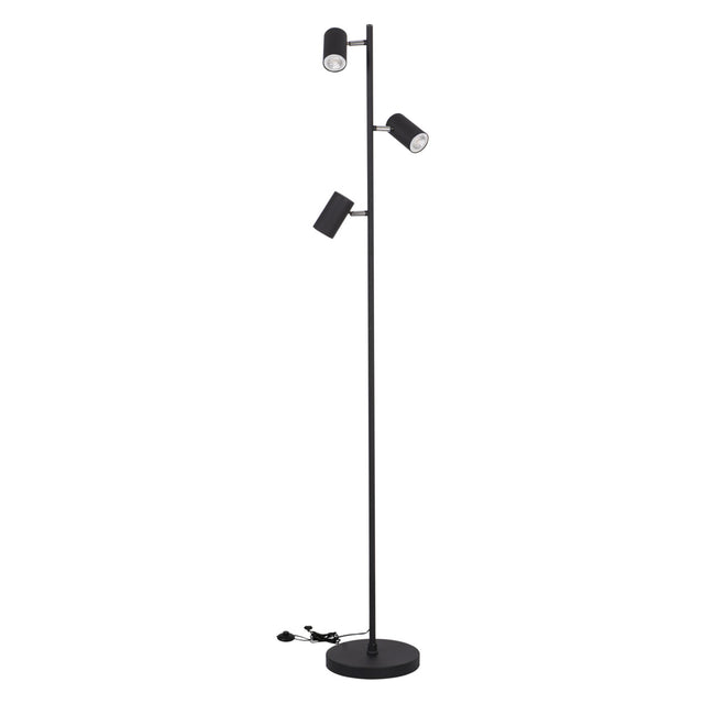 Evalo FL 3 x GU10 Floor Lamp - Black