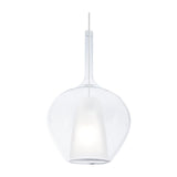 Kalique Globe Pendant Light 280mm - Chrome & Clear Glass