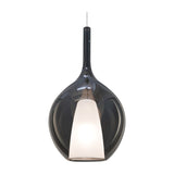 Kalique Raindrop Pendant Light 280mm - Chrome & Smoke Glass
