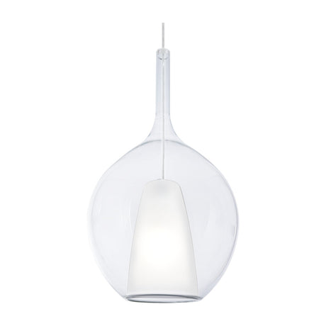 Kalique Raindrop Pendant Light 280mm - Chrome & Clear Glass