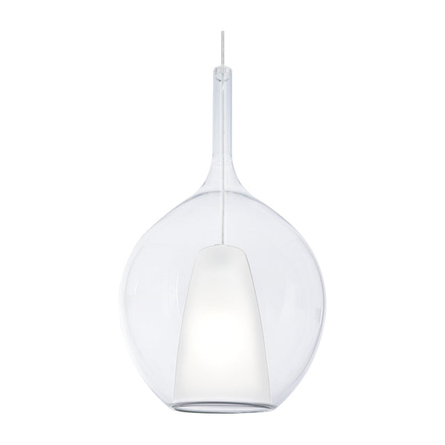 Kalique Raindrop Pendant Light 280mm - Chrome & Clear Glass