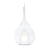 Kalique Teardrop Pendant Light 280mm - Chrome & Clear Glass