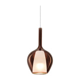 Kalique Globe Pendant Light 180mm - Chrome & Copper Glass