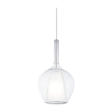 Kalique Globe Pendant Light 180mm - Chrome & Clear Glass