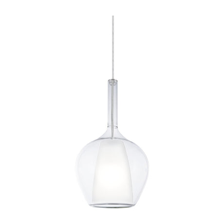 Kalique Globe Pendant Light 180mm - Chrome & Clear Glass