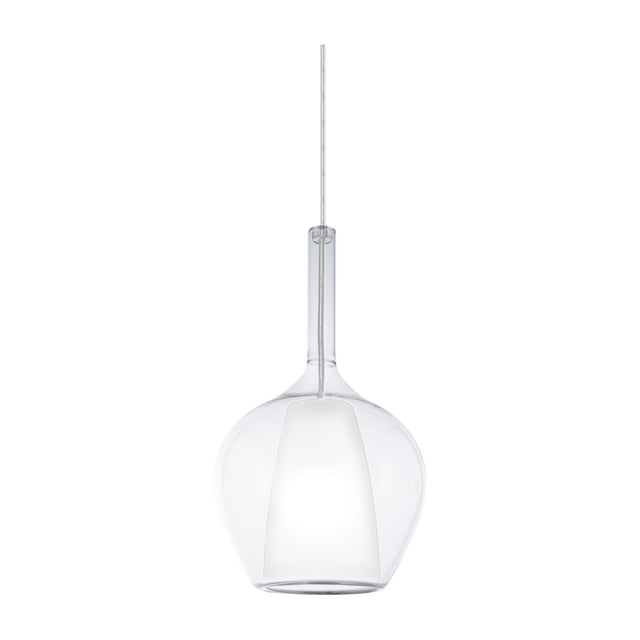 Kalique Globe Pendant Light 180mm - Chrome & Clear Glass