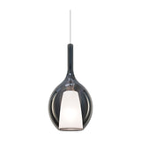 Kalique Raindrop Pendant Light 180mm - Chrome & Smoke Glass