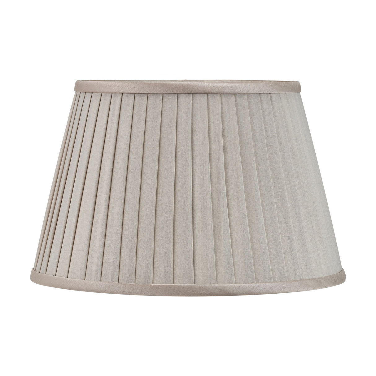 Lyndon Taupe Silk Mix Knife Pleated Tapered Lampshade - 30cm