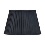 Lyndon Black Silk Mix Knife Pleated Tapered Lampshade - 35cm