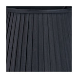 Lyndon Black Silk Mix Knife Pleated Tapered Lampshade - 35cm