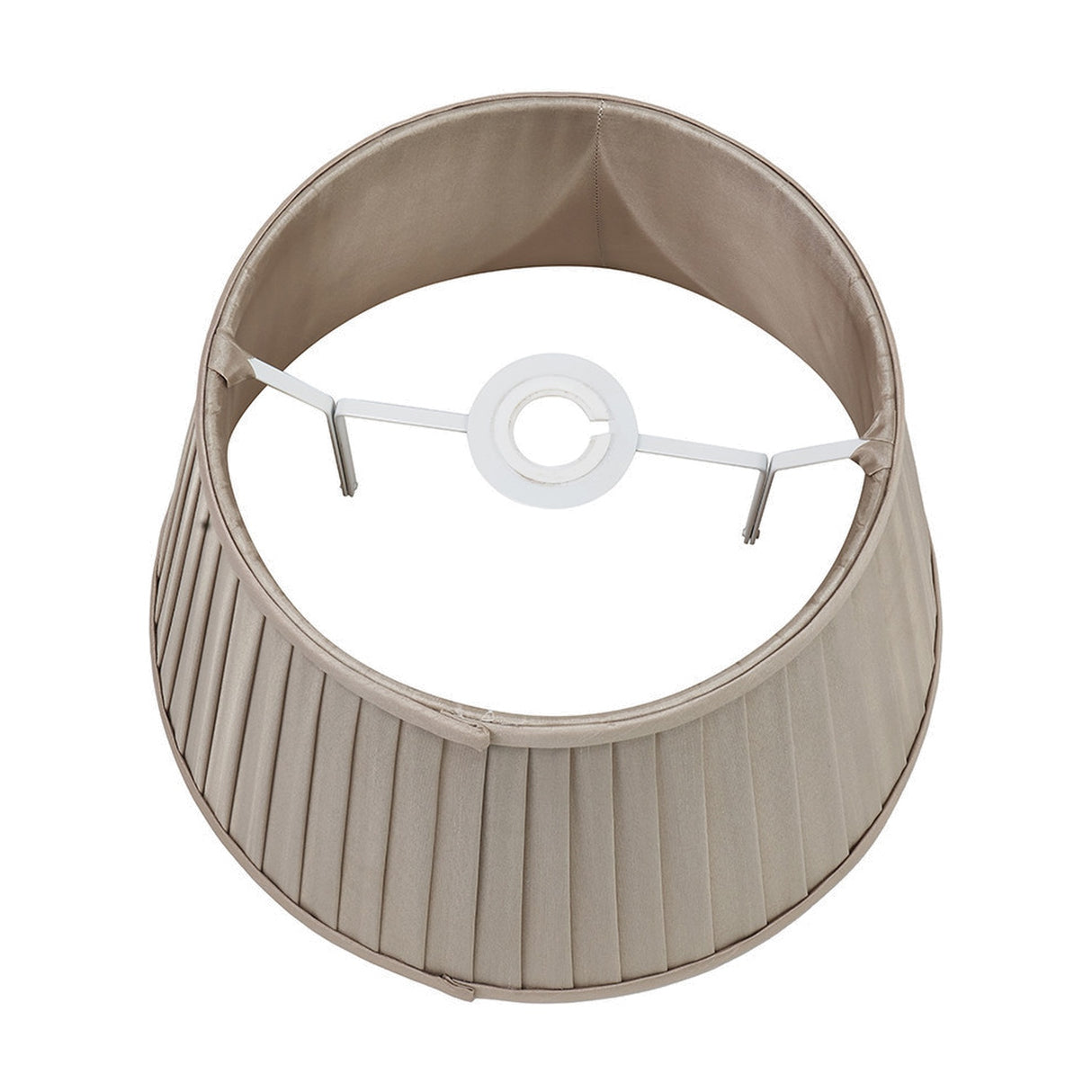 Lyndon Taupe Silk Mix Knife Pleated Tapered Lampshade - 35cm