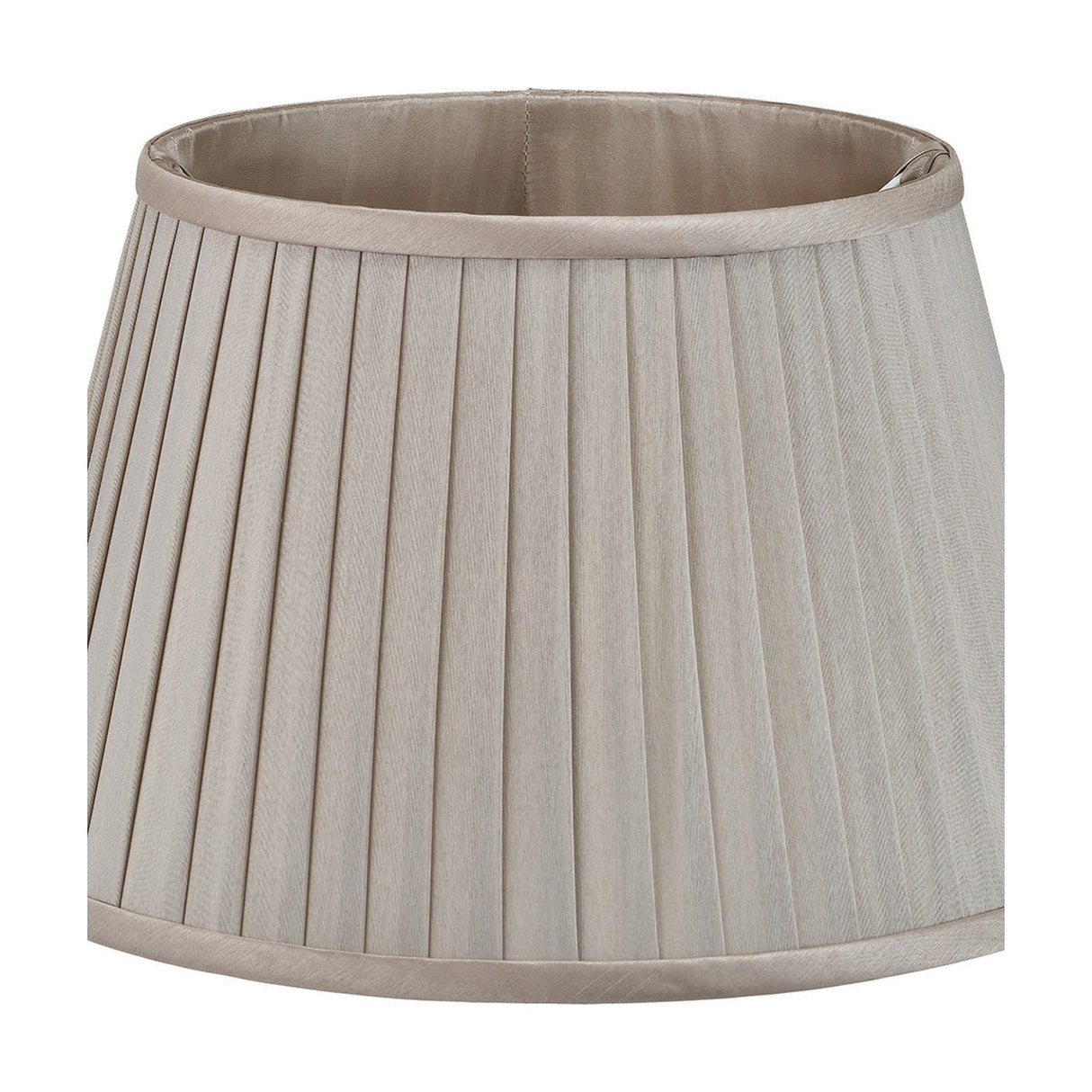 Lyndon Taupe Silk Mix Knife Pleated Tapered Lampshade - 35cm