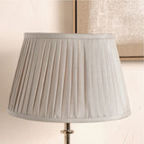 Lyndon Taupe Silk Mix Knife Pleated Tapered Lampshade - 35cm