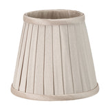 Lyndon Taupe Silk Mix Knife Pleated Tapered Lampshade - 16cm